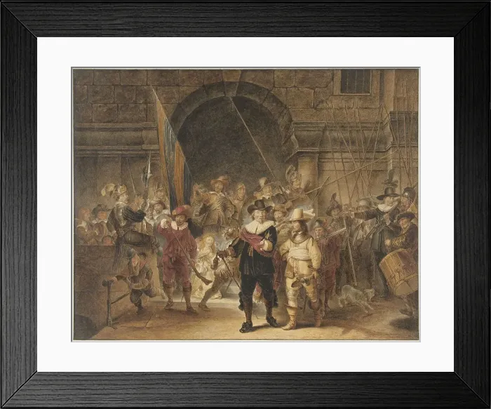 Framed Print : The Night Watch, 1779. Creators: Jacob Cats, Gerrit Lundens Framed Print : The Night Watch, 1779. Creators: Jacob Cats, Gerrit Lundens