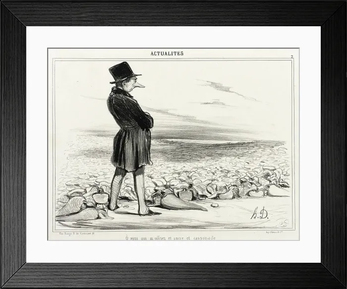 Framed Print : O vous qui m'offriez et sucre et cassonade... 1839. Creator: Honore Daumier Framed Print : O vous qui m'offriez et sucre et cassonade... 1839. Creator: Honore Daumier