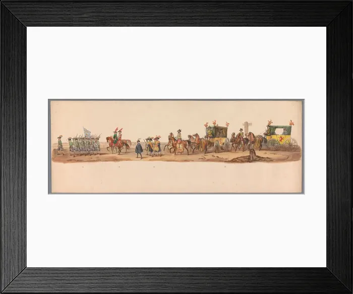 Framed Print : Historical parade at the second centenary of the Utrecht University, 1836 (plate 6), 1837. Creator: Victor Adam Framed Print : Historical parade at the second centenary of the Utrecht University, 1836 (plate 6), 1837. Creator: Victor Adam