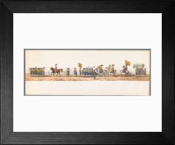 Framed Print : Historical parade at the second centenary of the Utrecht University, 1836 (plate 7), 1837. Creator: Victor Adam Framed Print : Historical parade at the second centenary of the Utrecht University, 1836 (plate 7), 1837. Creator: Victor Adam