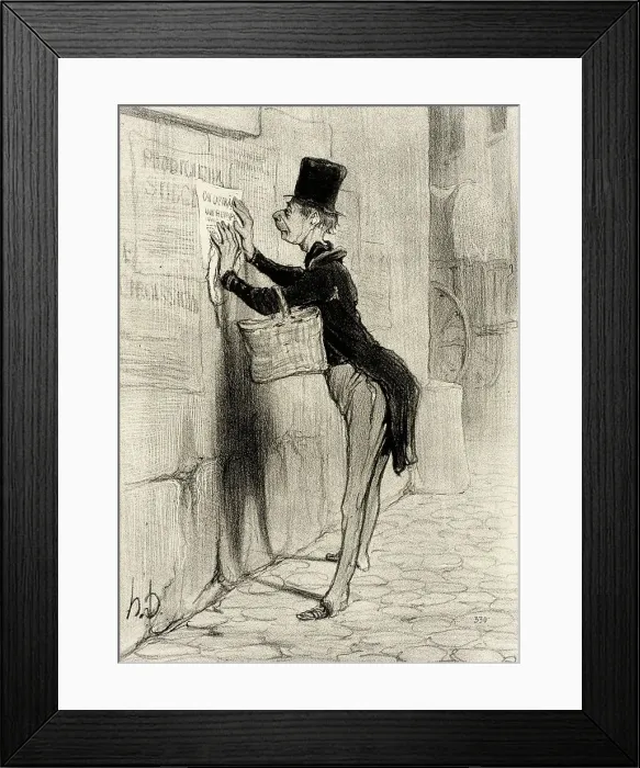 Framed Print : Le Placeur, 1842. Creator: Honore Daumier