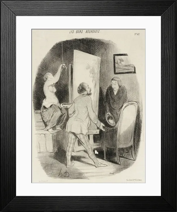 Framed Print : Entrez donc, monsieur...ne vous gênez pas... 1847. Creator: Honore Daumier Framed Print : Entrez donc, monsieur...ne vous gênez pas... 1847. Creator: Honore Daumier