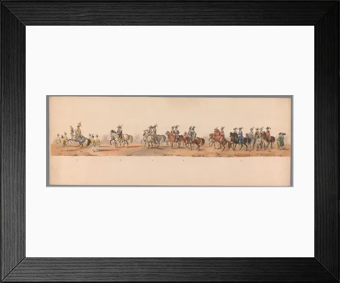 Framed Print : Historical parade at the second centenary of the Utrecht University, 1836 (plate 8), 1837. Creator: Victor Adam Framed Print : Historical parade at the second centenary of the Utrecht University, 1836 (plate 8), 1837. Creator: Victor Adam