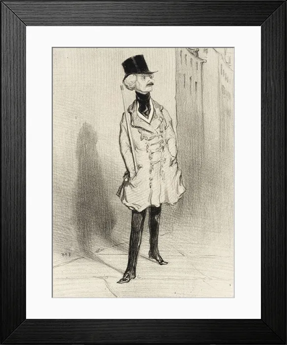 Framed Print : Le Chevalier de l'éperon d'or, 1842. Creator: Honore Daumier Framed Print : Le Chevalier de l'éperon d'or, 1842. Creator: Honore Daumier