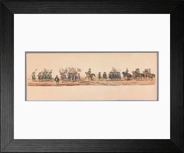 Framed Print : Historical parade at the second centenary of the Utrecht University, 1836 (plate 9), 1837. Creator: Victor Adam Framed Print : Historical parade at the second centenary of the Utrecht University, 1836 (plate 9), 1837. Creator: Victor Adam