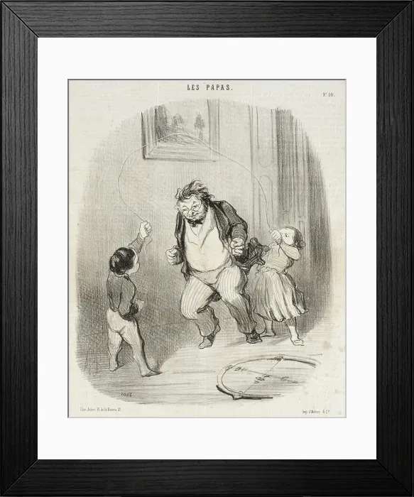 Framed Print : Allons, papa, fait encore trente-deux tours!, 1847. Creator: Honore Daumier Framed Print : Allons, papa, fait encore trente-deux tours!, 1847. Creator: Honore Daumier