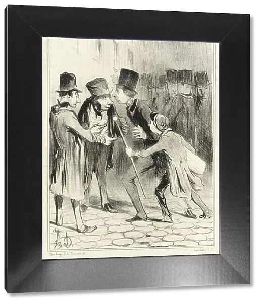 Le Md de chaines de suretés, 1840. Creator: Honore Daumier