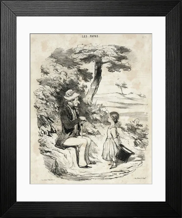 Framed Print : Quand on a un père farceur, 1848. Creator: Honore Daumier Framed Print : Quand on a un père farceur, 1848. Creator: Honore Daumier