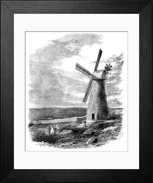 Framed Print : The First Windmill at Jerusalem, 1858. Creator: Unknown Framed Print : The First Windmill at Jerusalem, 1858. Creator: Unknown