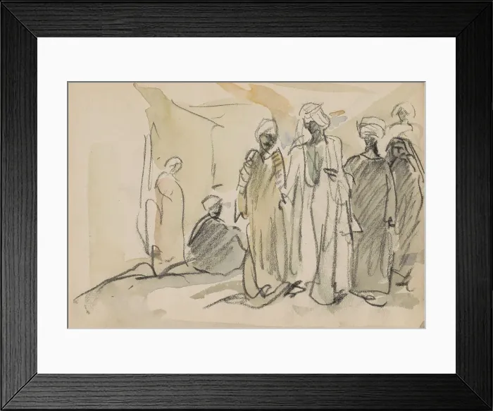 Framed Print : Group of Egyptians, 1919. Creator: Marius Bauer Framed Print : Group of Egyptians, 1919. Creator: Marius Bauer