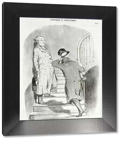 Un locataire qui paye exactement son terme, 1847. Creator: Honore Daumier