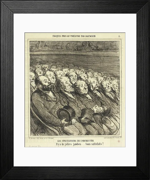 Framed Print : Les Spectateurs de l'orchestre, 1864. Creator: Honore Daumier Framed Print : Les Spectateurs de l'orchestre, 1864. Creator: Honore Daumier