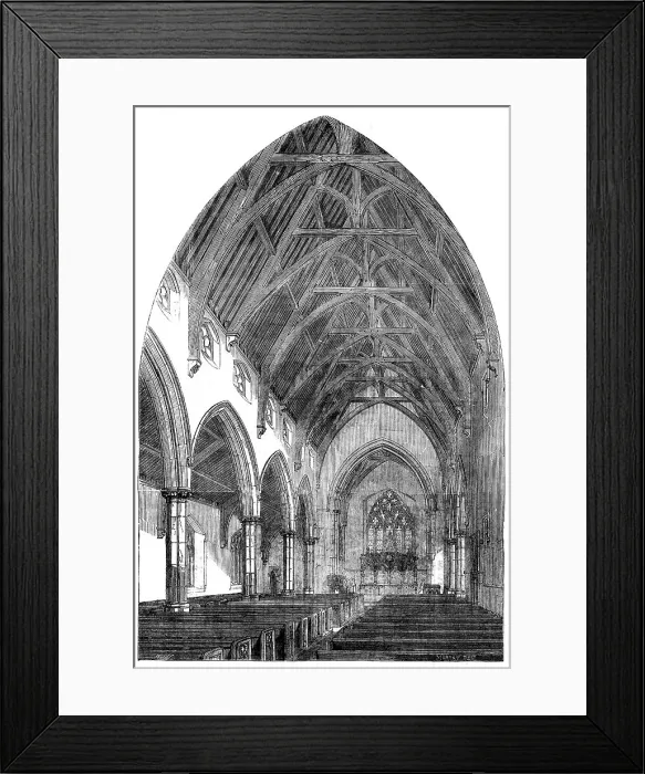 Framed Print : St. Nicholas Church, Durham - interior, 1858. Creator: Murray Framed Print : St. Nicholas Church, Durham - interior, 1858. Creator: Murray