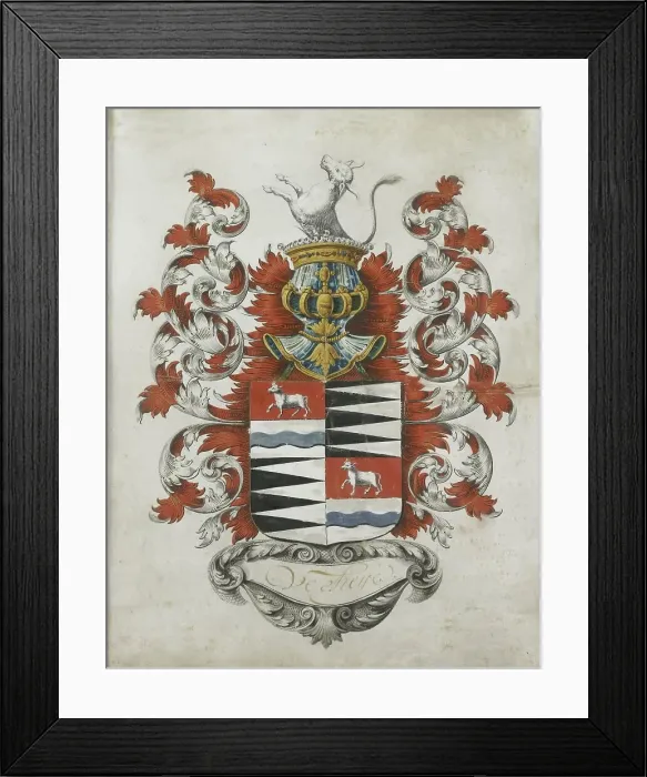 Framed Print : Verheye coat of arms, 1750-1799. Creator: Anon Framed Print : Verheye coat of arms, 1750-1799. Creator: Anon