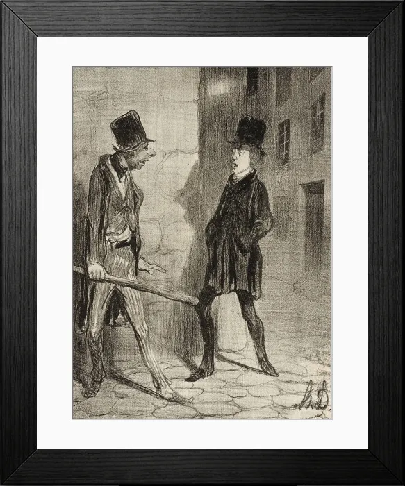Framed Print : Quelle heure est-il s'il vous plait?, 1839. Creator: Honore Daumier Framed Print : Quelle heure est-il s'il vous plait?, 1839. Creator: Honore Daumier