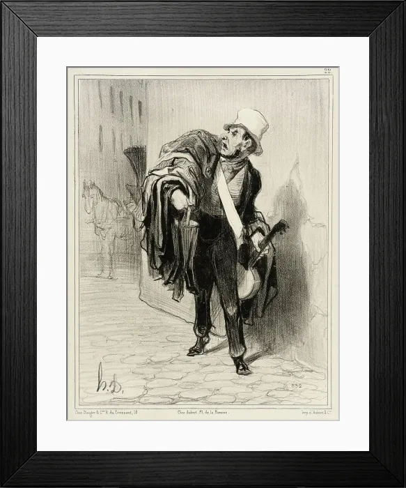 Framed Print : Le Marchand d'habits, 1842. Creator: Honore Daumier Framed Print : Le Marchand d'habits, 1842. Creator: Honore Daumier