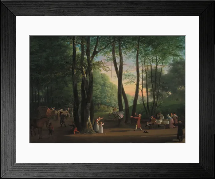 Framed Print : The Dancing Glade at Sorgenfri, North of Copenhagen, 1800. Creator: Jens Juel Framed Print : The Dancing Glade at Sorgenfri, North of Copenhagen, 1800. Creator: Jens Juel