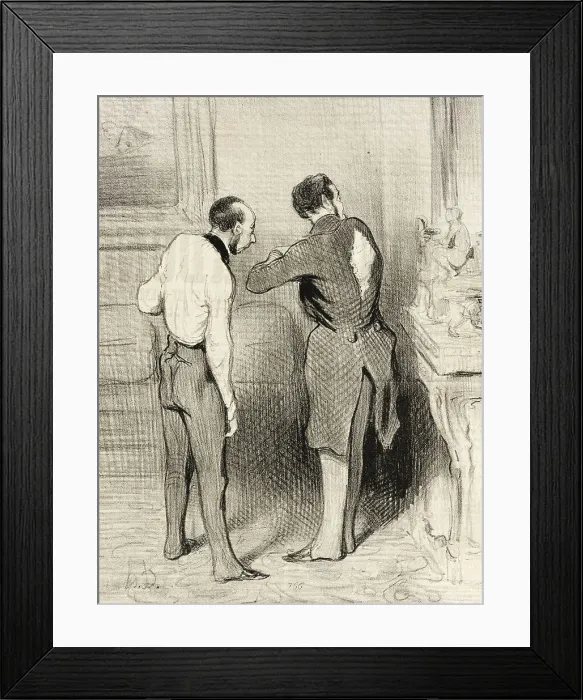 Framed Print : Ton habit me convient, je te l'emprunte.. 1845. Creator: Honore Daumier Framed Print : Ton habit me convient, je te l'emprunte.. 1845. Creator: Honore Daumier