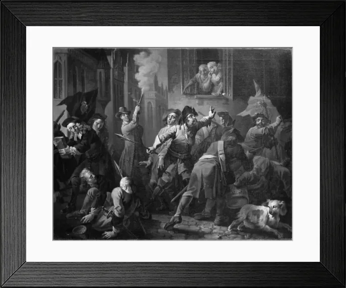 Framed Print : Jacob von Thyboe, V. akt, 11. scene;Holberg Gallerie. Scener fra Ludvig Holbergs komedier, 1810. Creator: Christian August Lorentzen Framed Print : Jacob von Thyboe, V. akt, 11. scene;Holberg Gallerie. Scener fra Ludvig Holbergs komedier, 1810. Creator: Christian August Lorentzen