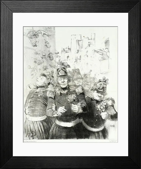 Framed Print : Rifolard est plus charmé que jamais.. 1848. Creator: Honore Daumier Framed Print : Rifolard est plus charmé que jamais.. 1848. Creator: Honore Daumier