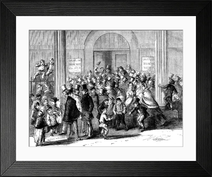 Framed Print : Drury-Lane Theatre - Engaging for the Pantomime - drawn by M'Connell, 1858. Creator: McConnell Framed Print : Drury-Lane Theatre - Engaging for the Pantomime - drawn by M'Connell, 1858. Creator: McConnell