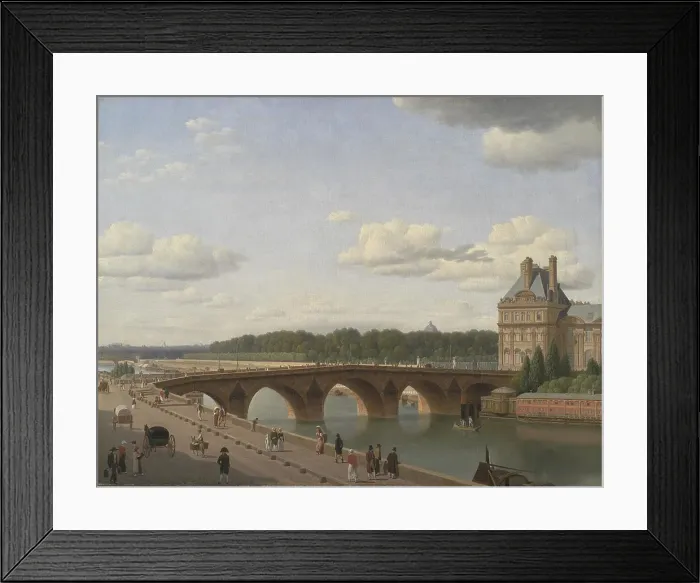 Framed Print : Pont Royal seen from Quai Voltaire, 1812. Creator: CW Eckersberg Framed Print : Pont Royal seen from Quai Voltaire, 1812. Creator: CW Eckersberg