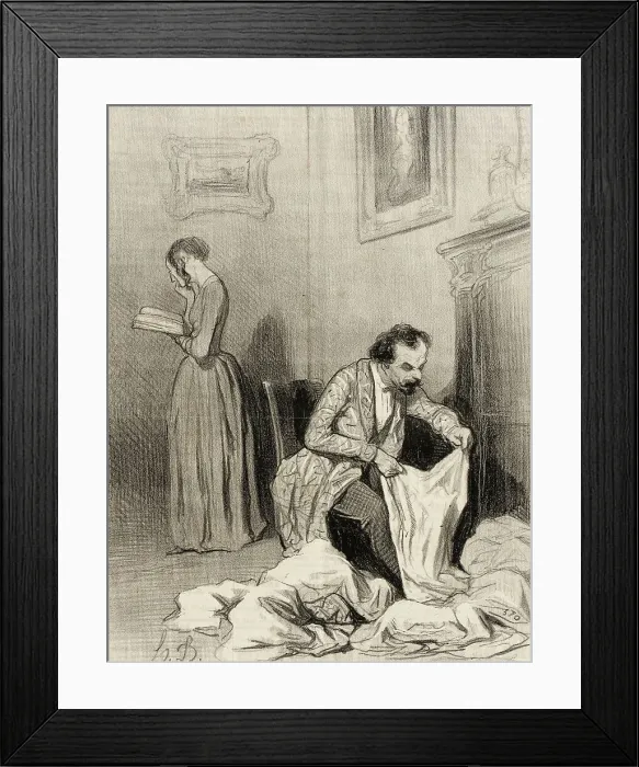 Framed Print : Depuis que Virginie a obtenu le septième accessit.. 1844. Creator: Honore Daumier Framed Print : Depuis que Virginie a obtenu le septième accessit.. 1844. Creator: Honore Daumier