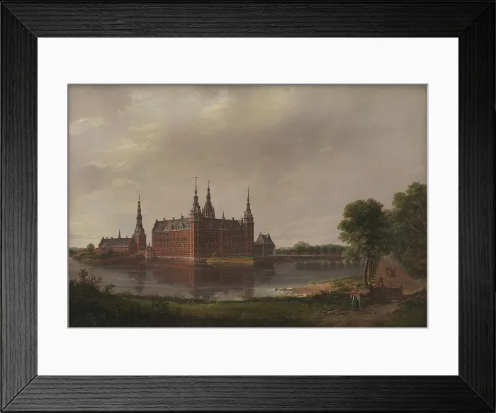 Framed Print : Frederiksborg Castle, 1817. Creator: Johan Christian Dahl Framed Print : Frederiksborg Castle, 1817. Creator: Johan Christian Dahl