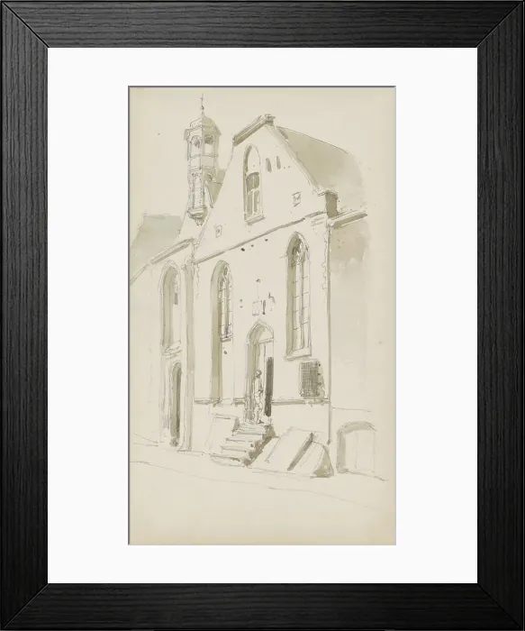 Framed Print : Gasthuiskerk on the Lange Delft in Middelburg, c. 1856-c. 1861. Creator: Cornelis Springer Framed Print : Gasthuiskerk on the Lange Delft in Middelburg, c. 1856-c. 1861. Creator: Cornelis Springer