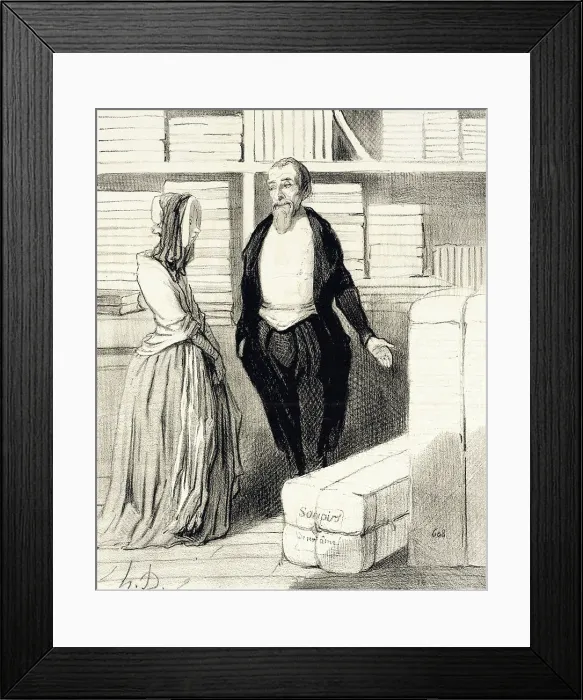 Framed Print : Nos comptes sont faciles a établir.. 1844. Creator: Honore Daumier Framed Print : Nos comptes sont faciles a établir.. 1844. Creator: Honore Daumier