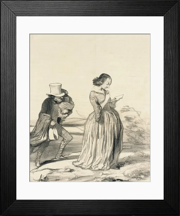 Framed Print : Saperlotte!...que je voudrais...que ma femme ait fini.. 1844. Creator: Honore Daumier Framed Print : Saperlotte!...que je voudrais...que ma femme ait fini.. 1844. Creator: Honore Daumier