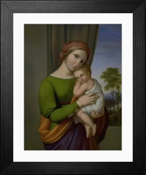 Framed Print : Virgin Mary with baby Jesus, 1820. Creator: Johan Ludvig Gebhard Lund Framed Print : Virgin Mary with baby Jesus, 1820. Creator: Johan Ludvig Gebhard Lund