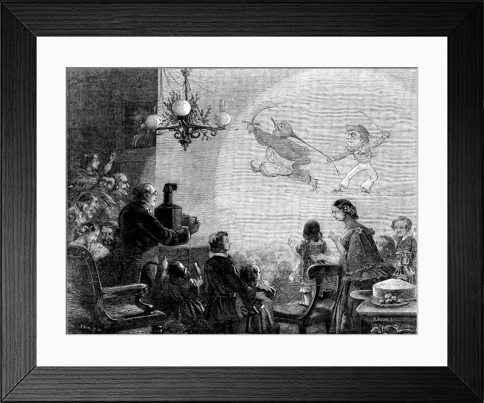 Framed Print : The Magic Lantern - drawn by H. G. Hine, 1858. Creator: M. Jackson Framed Print : The Magic Lantern - drawn by H. G. Hine, 1858. Creator: M. Jackson