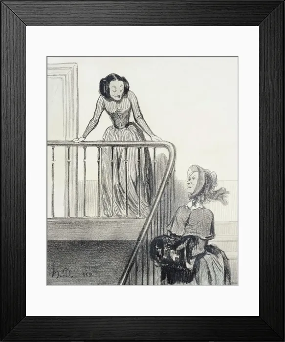 Framed Print : Au revoir, Ophélia!.. 1844. Creator: Honore Daumier Framed Print : Au revoir, Ophélia!.. 1844. Creator: Honore Daumier