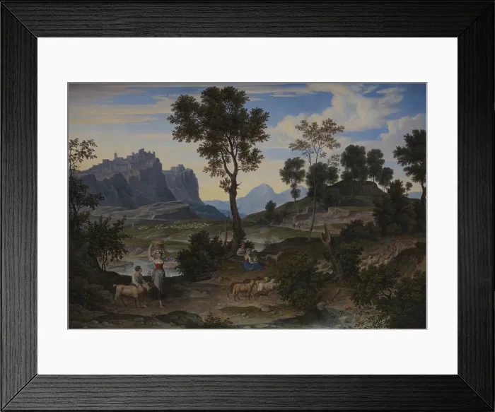 Framed Print : Landscape from Civitella near Olevano, 1823. Creator: Joseph Anton Koch Framed Print : Landscape from Civitella near Olevano, 1823. Creator: Joseph Anton Koch