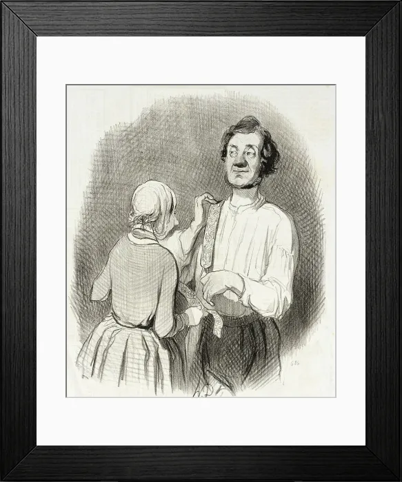 Framed Print : Un jour de fête et de bretelles, 1844. Creator: Honore Daumier Framed Print : Un jour de fête et de bretelles, 1844. Creator: Honore Daumier