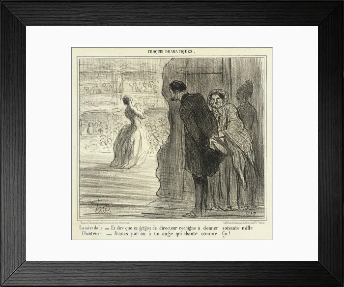 Framed Print : La mère de la chanteuse, 1856. Creator: Honore Daumier Framed Print : La mère de la chanteuse, 1856. Creator: Honore Daumier