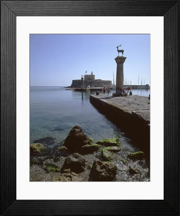 Framed Print : Mandraki Harbour, Rhodes, Greece, 2019. Creator: Ethel Davies Framed Print : Mandraki Harbour, Rhodes, Greece, 2019. Creator: Ethel Davies