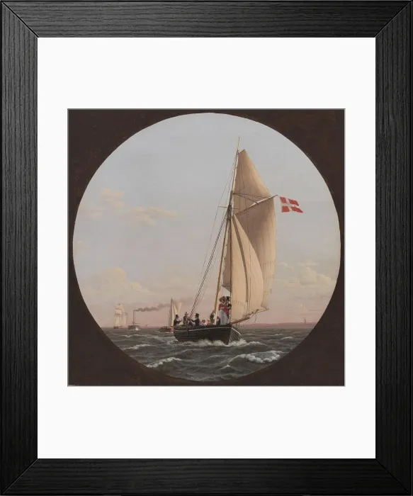 Framed Print : Sailing from Copenhagen to Charlottenlund, 1824. Creator: CW Eckersberg Framed Print : Sailing from Copenhagen to Charlottenlund, 1824. Creator: CW Eckersberg