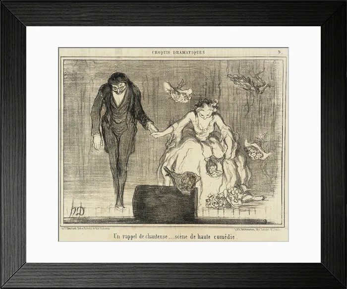 Framed Print : Un rappel de chanteuse... 1857. Creator: Honore Daumier Framed Print : Un rappel de chanteuse... 1857. Creator: Honore Daumier