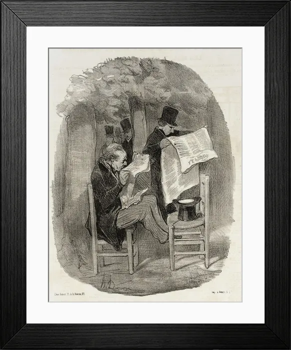 Framed Print : Ce que le bourgeois est convenu de nommer une petite distraction, 1846. Creator: Honore Daumier Framed Print : Ce que le bourgeois est convenu de nommer une petite distraction, 1846. Creator: Honore Daumier