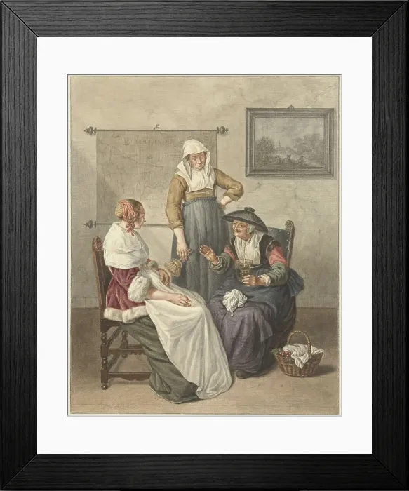 Framed Print : Confidential advice, 1776. Creator: Abraham Delfos Framed Print : Confidential advice, 1776. Creator: Abraham Delfos