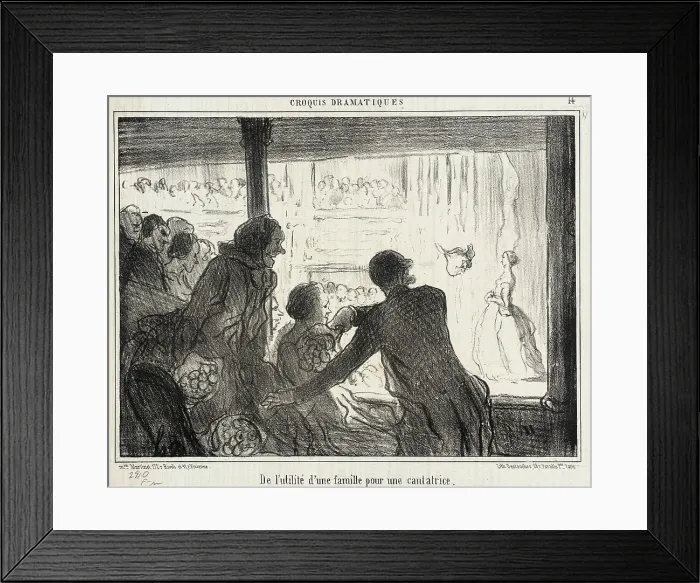 Framed Print : De l'utilité d'une famille pour une cantatrice, 1857. Creator: Honore Daumier Framed Print : De l'utilité d'une famille pour une cantatrice, 1857. Creator: Honore Daumier