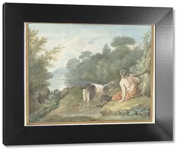 Shepherdess with goats in a landscape with a lake, 1781. Creator: Aert Schouman