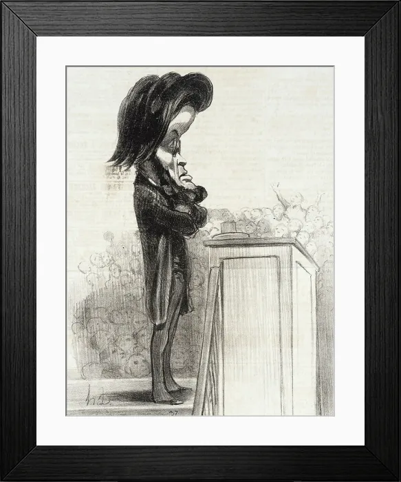 Framed Print : Jules Favre, 1849. Creator: Honore Daumier Framed Print : Jules Favre, 1849. Creator: Honore Daumier
