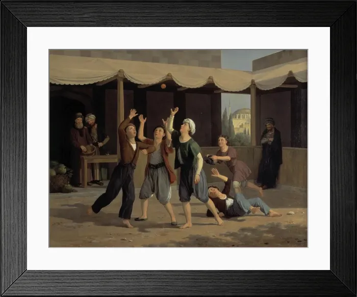 Framed Print : Aladdin makes a grab for the orange, 1831. Creator: Adam August Müller Framed Print : Aladdin makes a grab for the orange, 1831. Creator: Adam August Müller