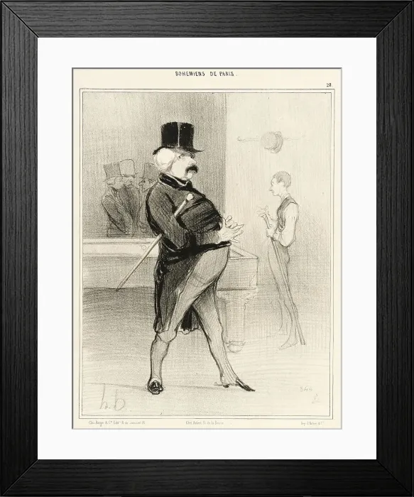 Framed Print : L'Ex-colonel, 1842. Creator: Honore Daumier Framed Print : L'Ex-colonel, 1842. Creator: Honore Daumier