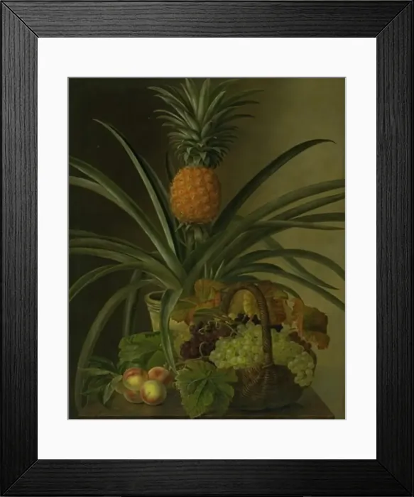 Framed Print : A pineapple and other fruits, 1832. Creator: Johan Laurentz Jensen Framed Print : A pineapple and other fruits, 1832. Creator: Johan Laurentz Jensen
