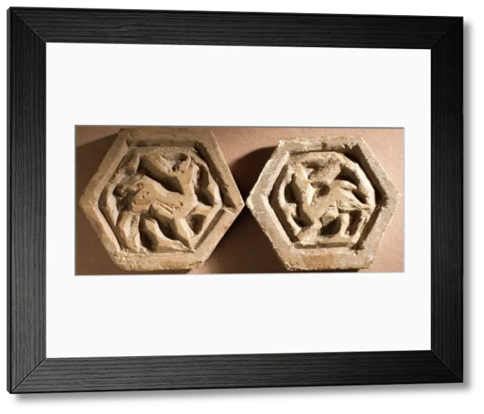 Framed Print : Polygonal elements (image 2 of 4), 11th century. Creator: Unknown Framed Print : Polygonal elements (image 2 of 4), 11th century. Creator: Unknown