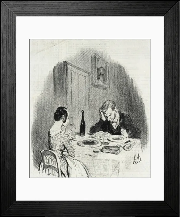 Framed Print : En voilà un genre agréable!.. 1842. Creator: Honore Daumier Framed Print : En voilà un genre agréable!.. 1842. Creator: Honore Daumier